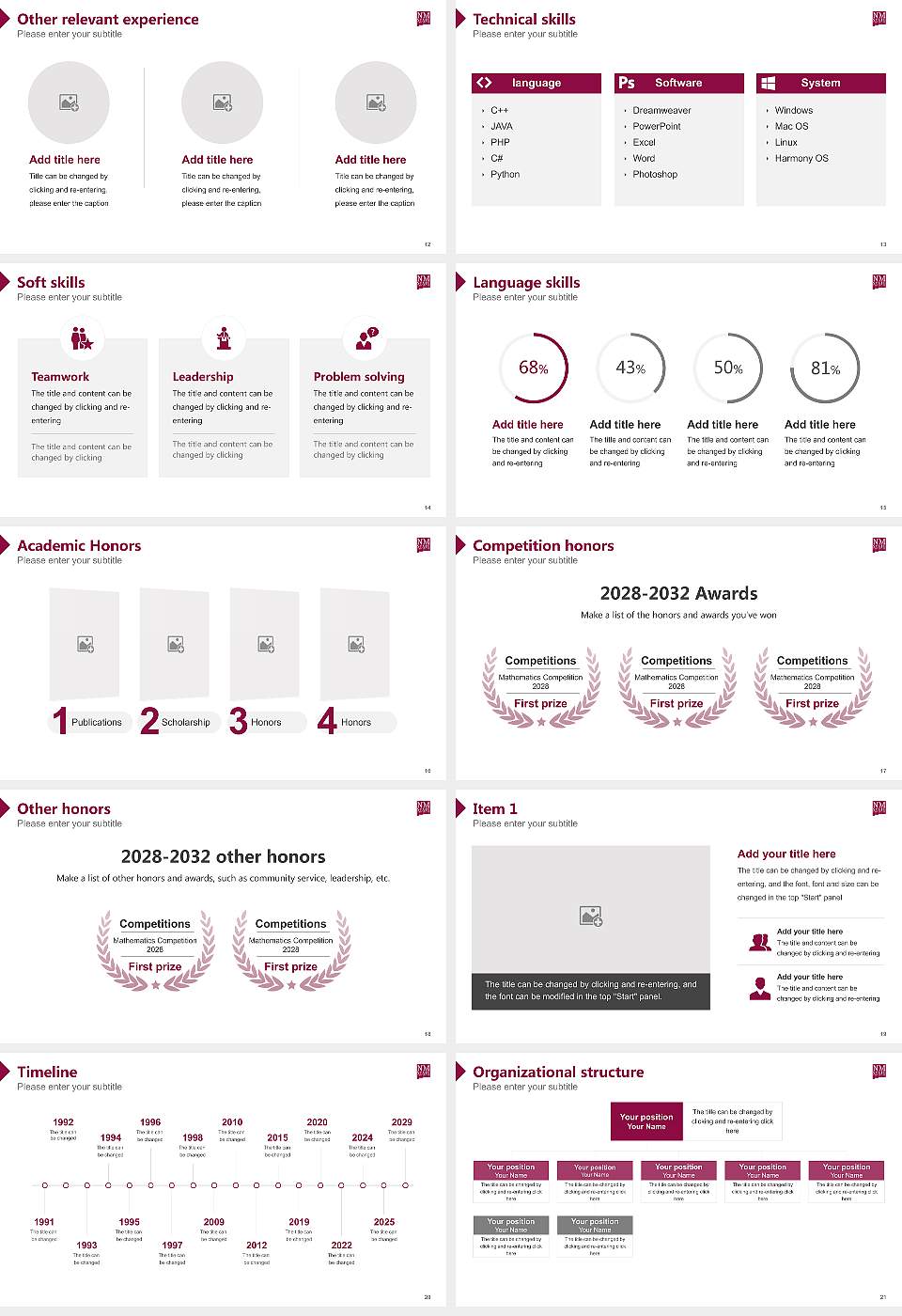 New Mexico State University-Main Campus Resume PPT Template16:9 ratio PPT effect preview image3