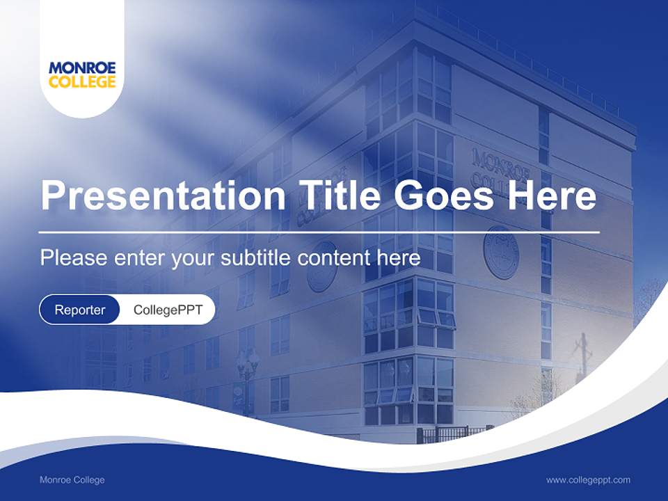 Monroe College Lecture Sharing and Networking Event PPT Template4:3 ratio PPT effect preview image4