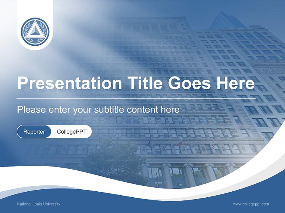 National Louis University Lecture Sharing and Networking Event PPT Template4:3 ratio PPT effect preview image4