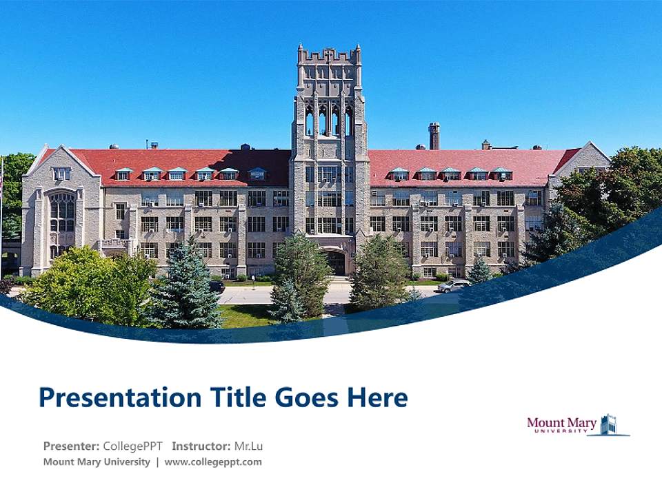 Mount Mary University Course/Courseware Creation PPT Template4:3 ratio PPT effect preview image5
