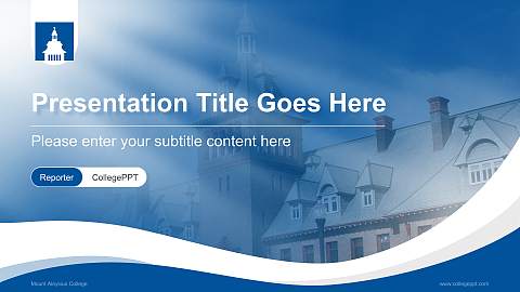 Mount Aloysius College Lecture Sharing and Networking Event PPT Template