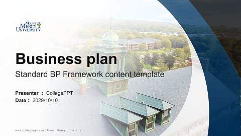 Mount Mercy University Competition/Entrepreneurship Contest PPT Template