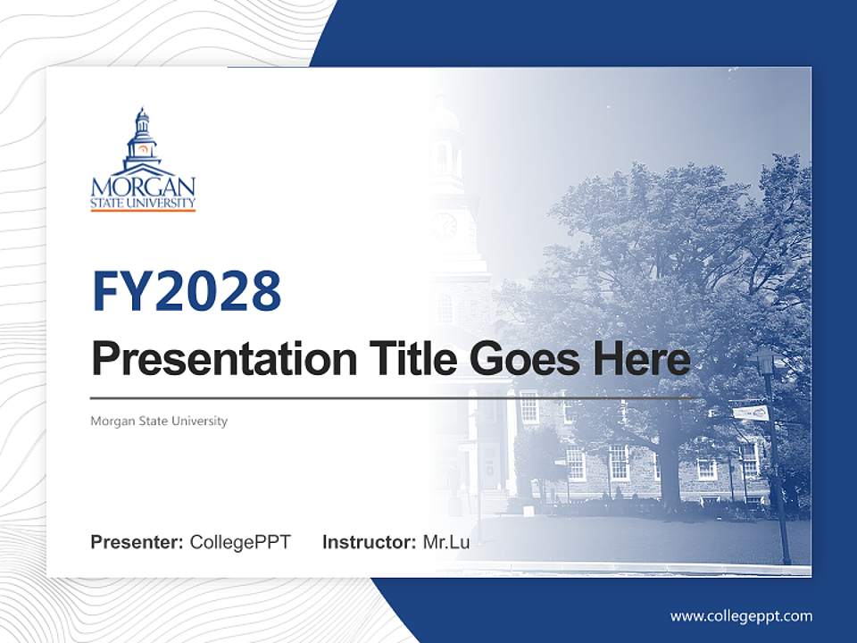 Morgan State University Academic Presentation/Research Findings Report PPT Template4:3 ratio PPT effect preview image5