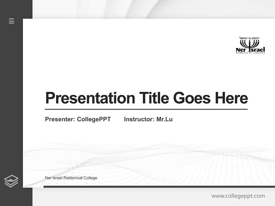 Ner Israel Rabbinical College Thesis Proposal/Graduation Defense PPT Template4:3 ratio PPT effect preview image5