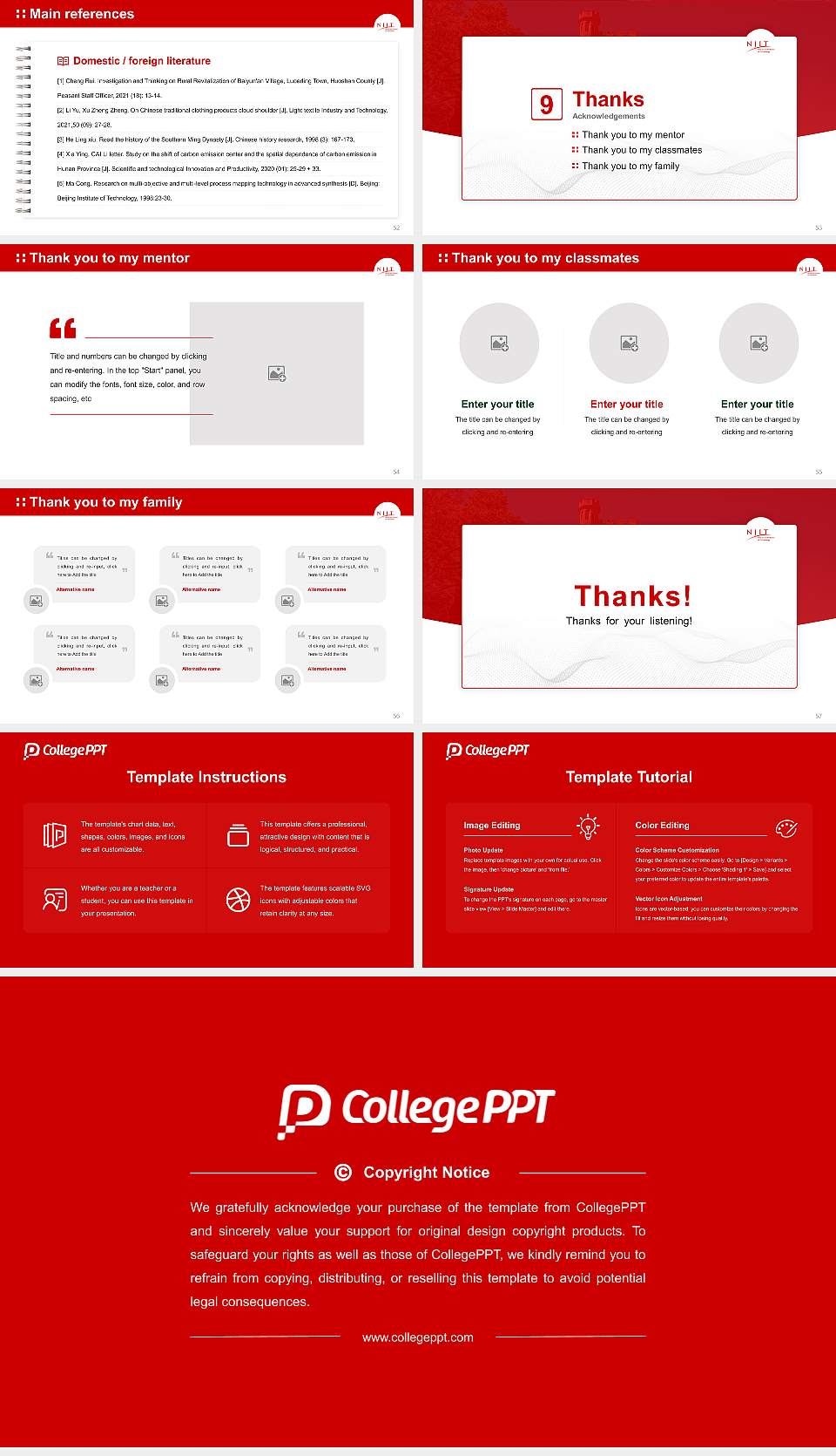 New Jersey Institute of Technology Graduation Thesis Defense PPT Template16:9 ratio PPT effect preview image7