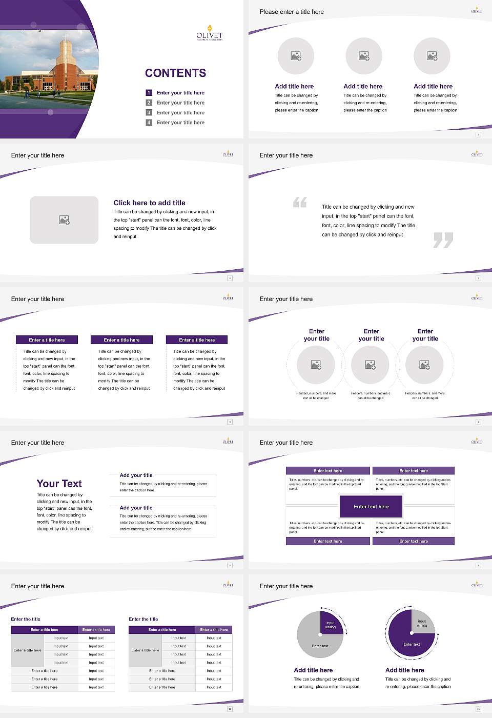 Olivet Nazarene University Course/Courseware Creation PPT Template16:9 ratio PPT effect preview image2