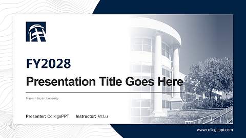Missouri Baptist University Academic Presentation/Research Findings Report PPT Template