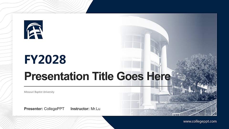 Missouri Baptist University Academic Presentation/Research Findings Report PPT Template16:9 ratio PPT effect preview image