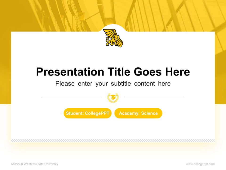 Missouri Western State University National Scholarship Defense PPT Template4:3 ratio PPT effect preview image4