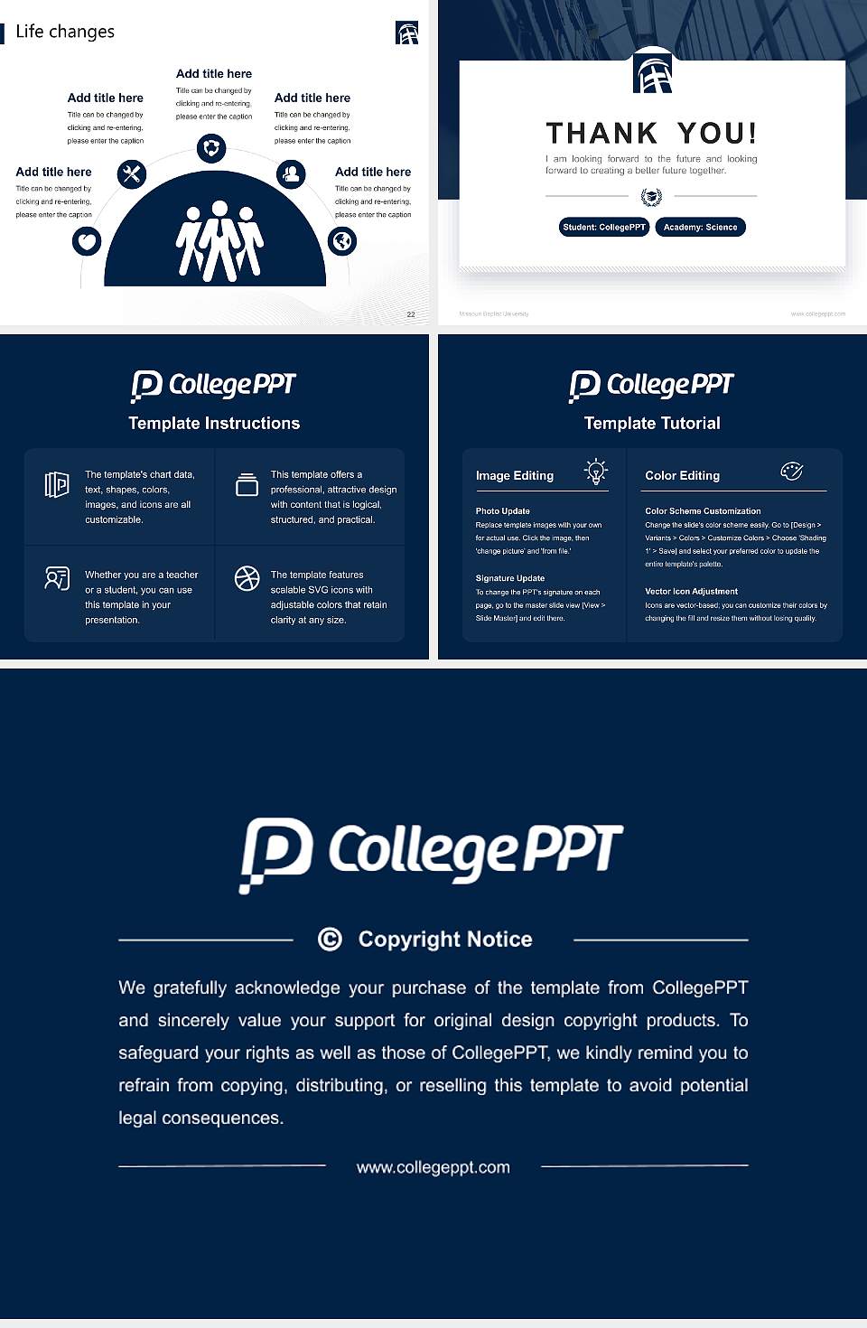 Missouri Baptist University National Scholarship Defense PPT Template4:3 ratio PPT effect preview image4