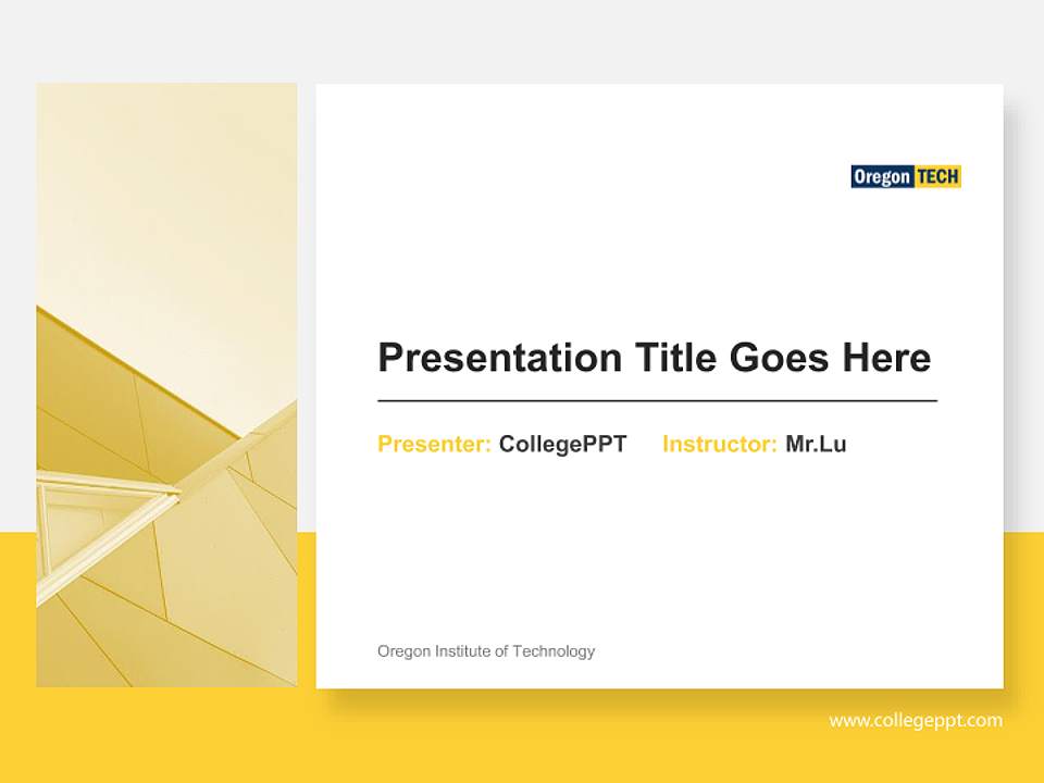 Oregon Institute of Technology General Purpose PPT Template4:3 ratio PPT effect preview image6