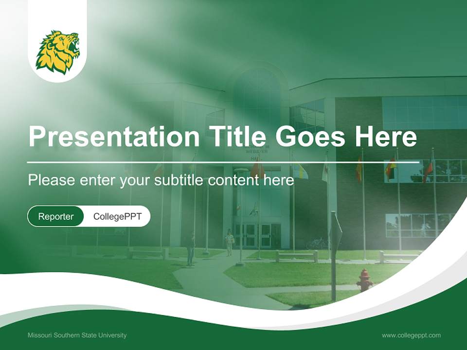 Missouri Southern State University Lecture Sharing and Networking Event PPT Template4:3 ratio PPT effect preview image4