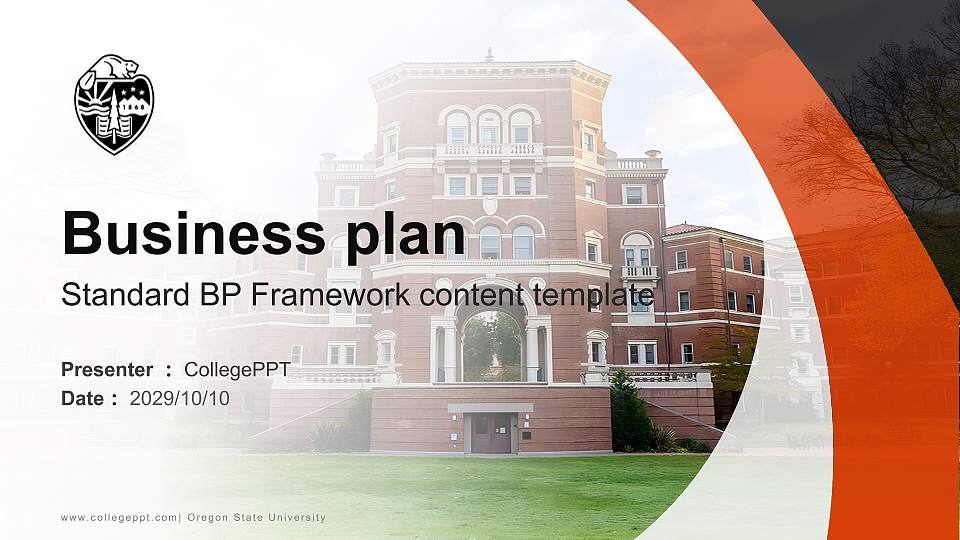 Oregon State University Competition/Entrepreneurship Contest PPT Template16:9 ratio PPT effect preview image