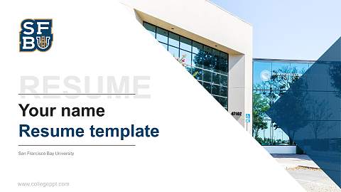 San Francisco Bay University Resume PPT Template