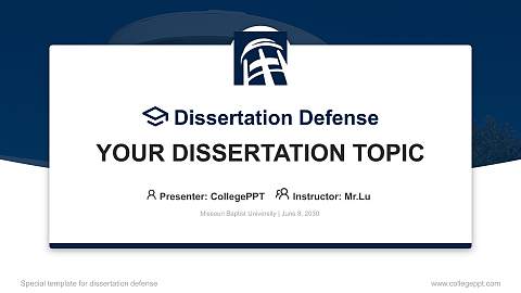 Missouri Baptist University Graduation Thesis Defense PPT Template
