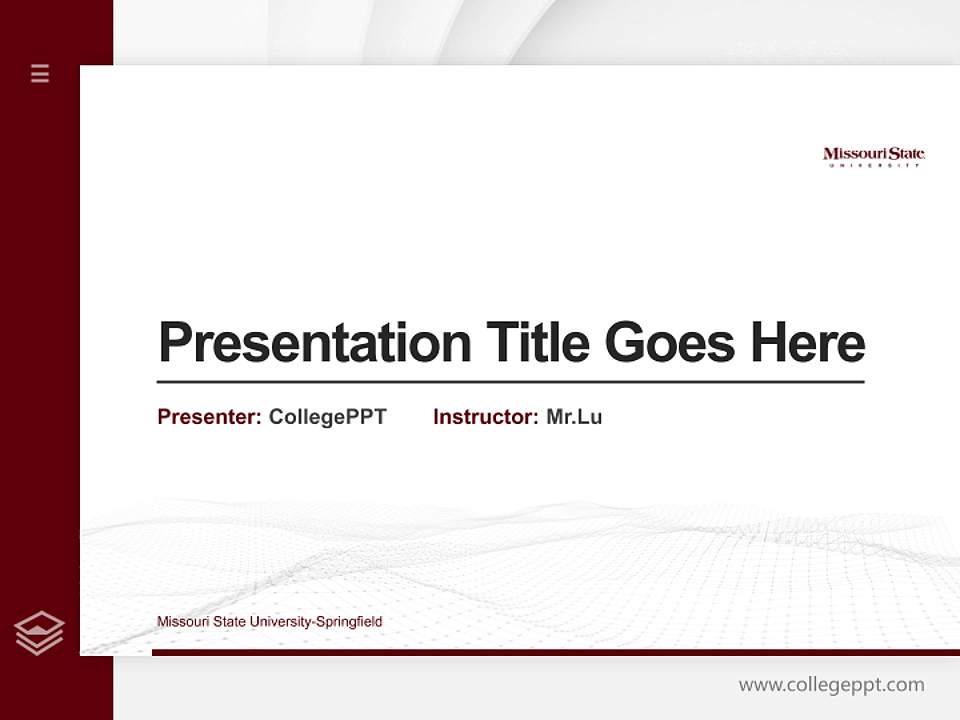 Missouri State University-Springfield Thesis Proposal/Graduation Defense PPT Template4:3 ratio PPT effect preview image5