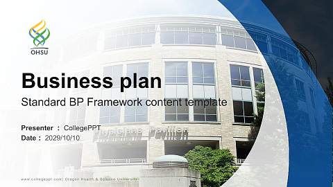 Oregon Health & Science University Competition/Entrepreneurship Contest PPT Template