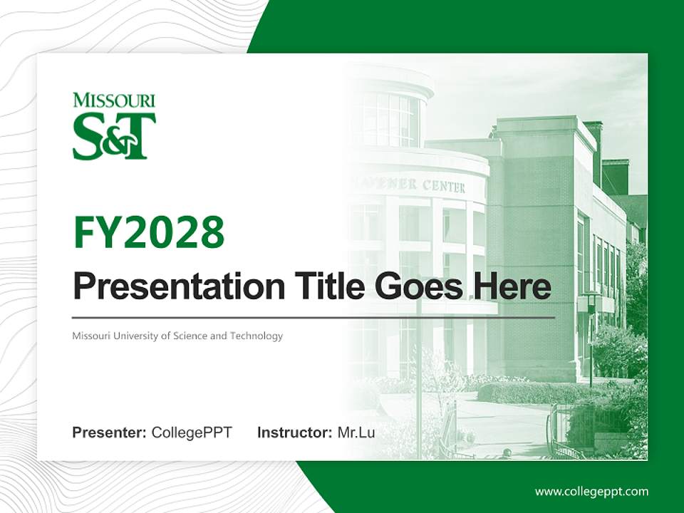 Missouri University of Science and Technology Academic Presentation/Research Findings Report PPT Template4:3 ratio PPT effect preview image5