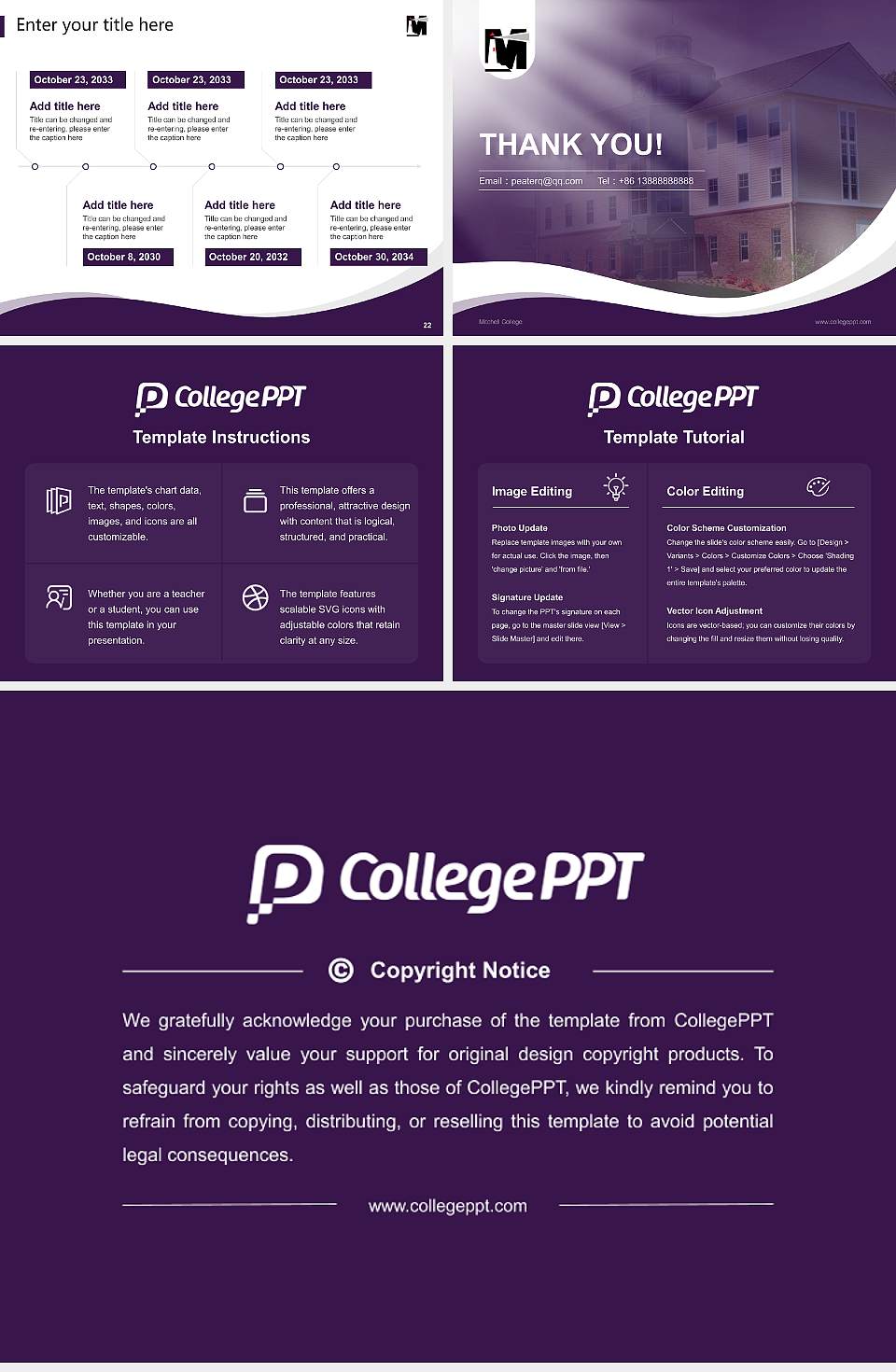Mitchell College Lecture Sharing and Networking Event PPT Template4:3 ratio PPT effect preview image4