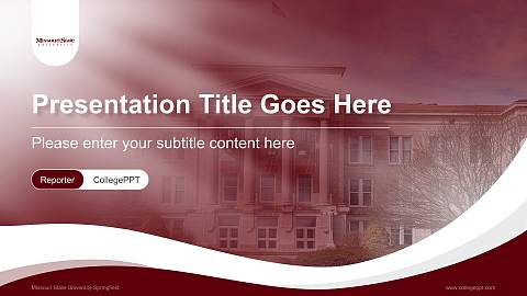 Missouri State University-Springfield Lecture Sharing and Networking Event PPT Template