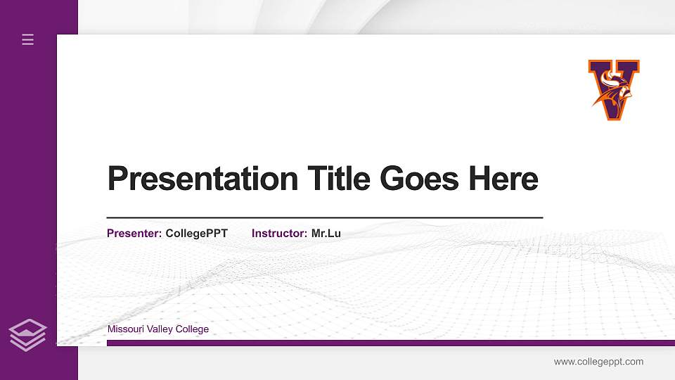 Missouri Valley College Thesis Proposal/Graduation Defense PPT Template16:9 ratio PPT effect preview image