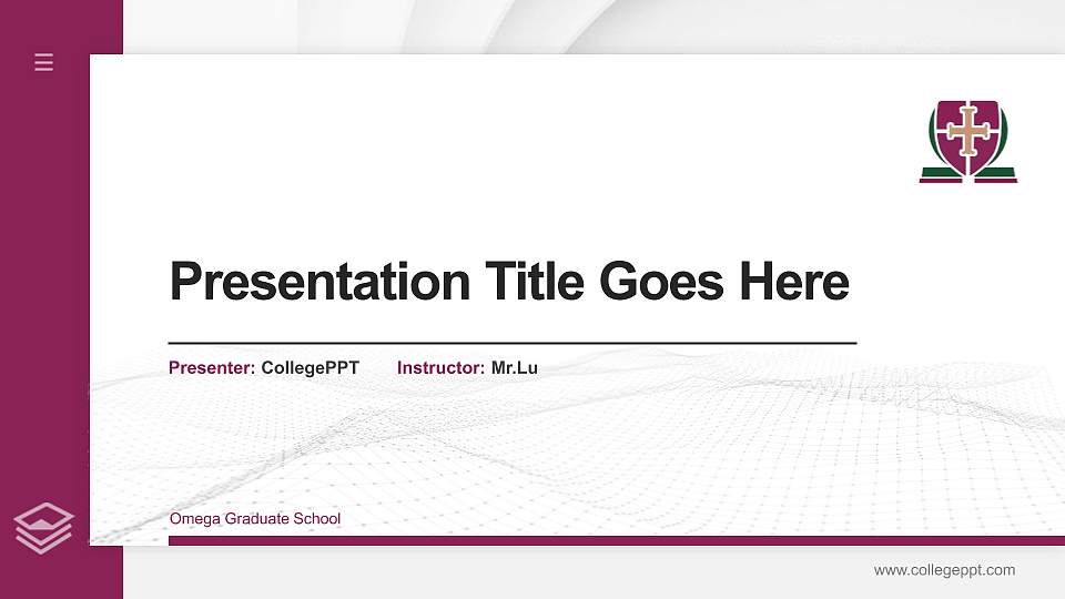 Omega Graduate School Thesis Proposal/Graduation Defense PPT Template16:9 ratio PPT effect preview image