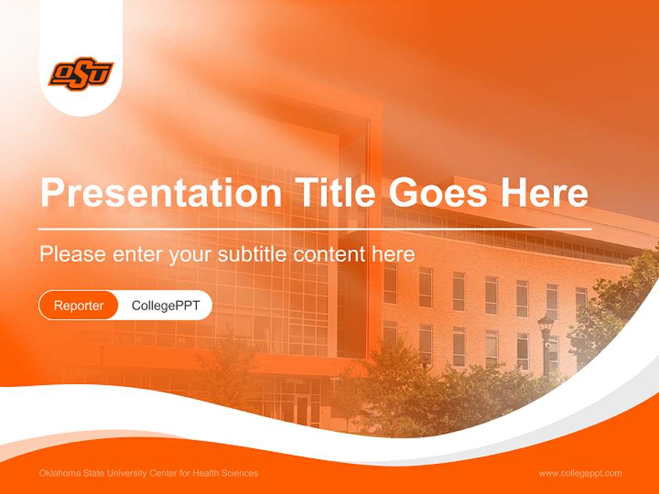 Oklahoma State University Center for Health Sciences Lecture Sharing and Networking Event PPT Template4:3 ratio PPT effect preview image4