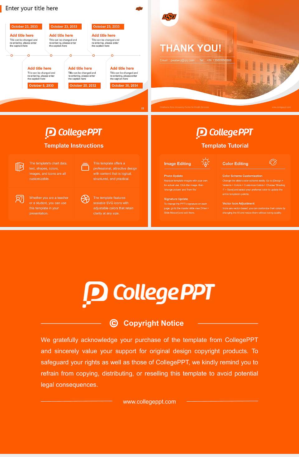 Oklahoma State University Center for Health Sciences Lecture Sharing and Networking Event PPT Template4:3 ratio PPT effect preview image4