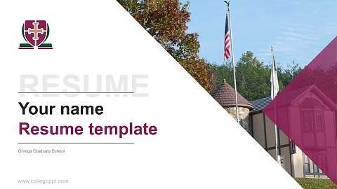 Omega Graduate School Resume PPT Template