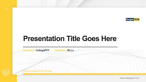 Oregon Institute of Technology Thesis Proposal/Graduation Defense PPT Template