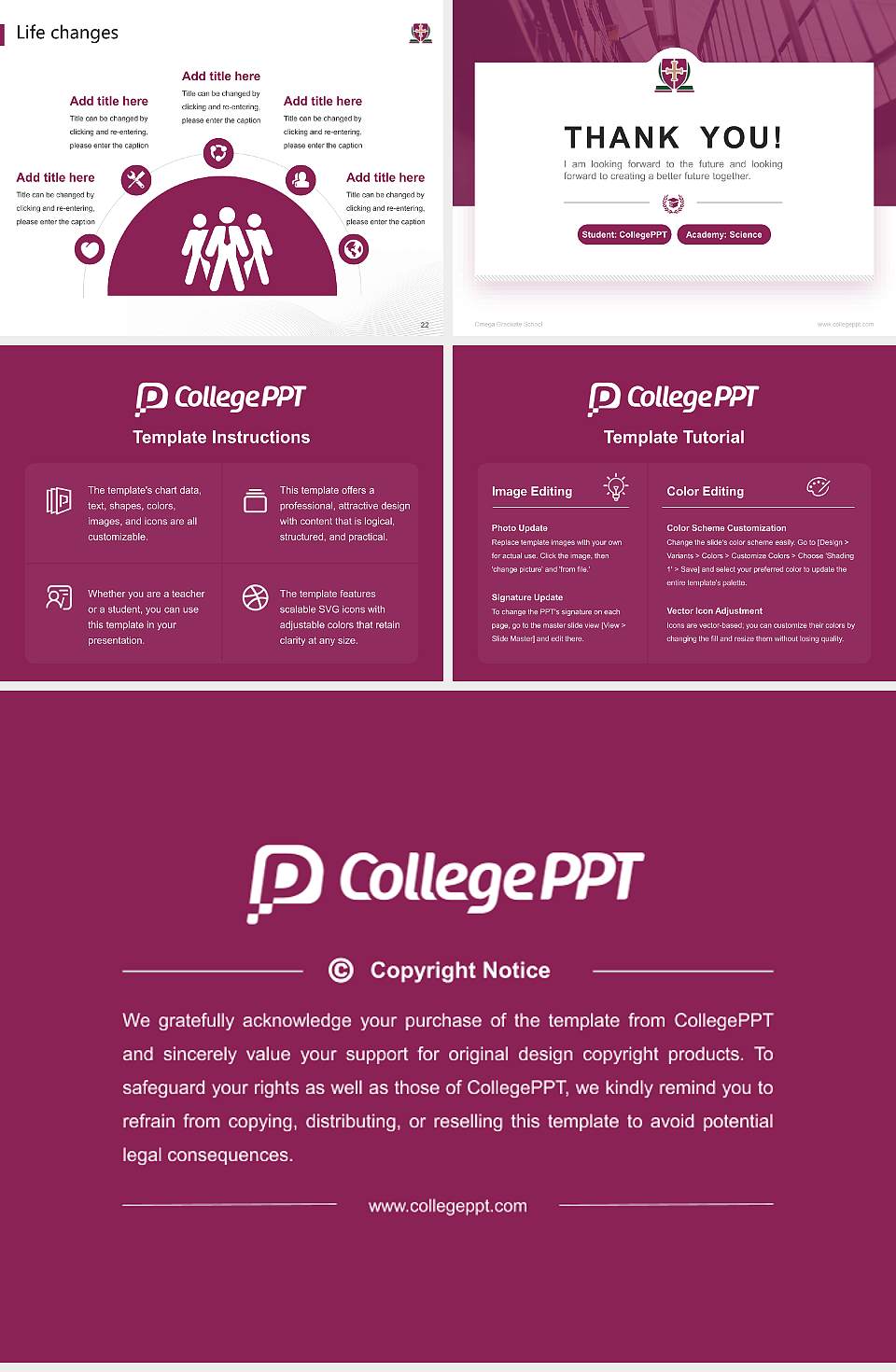 Omega Graduate School National Scholarship Defense PPT Template4:3 ratio PPT effect preview image4