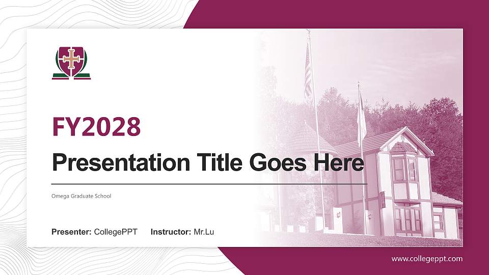 Omega Graduate School Academic Presentation/Research Findings Report PPT Template16:9 ratio PPT effect preview image