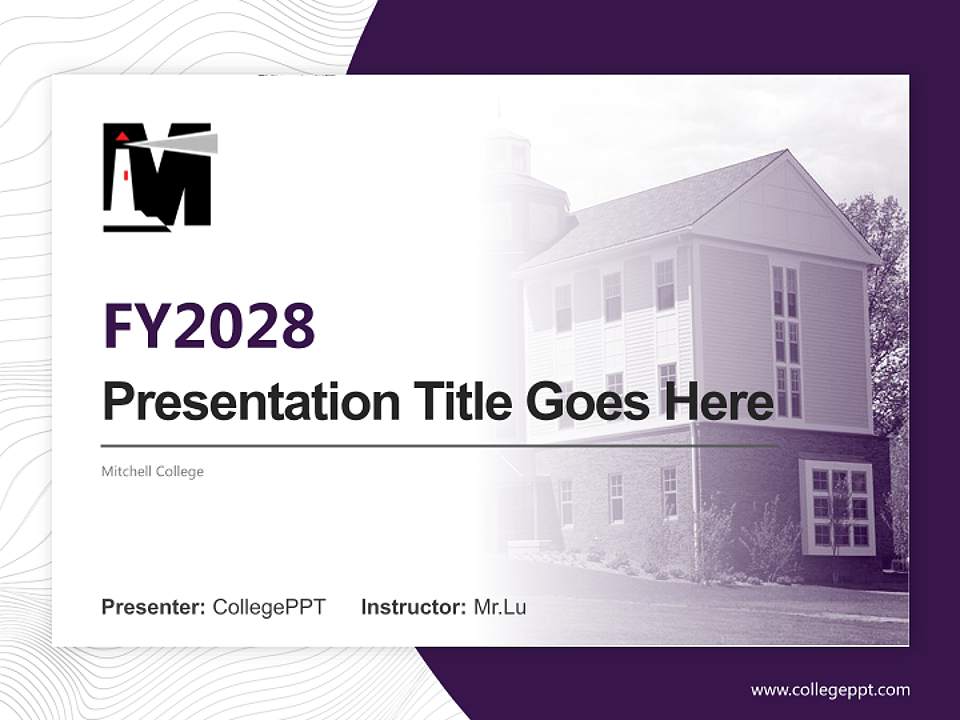 Mitchell College Academic Presentation/Research Findings Report PPT Template4:3 ratio PPT effect preview image5