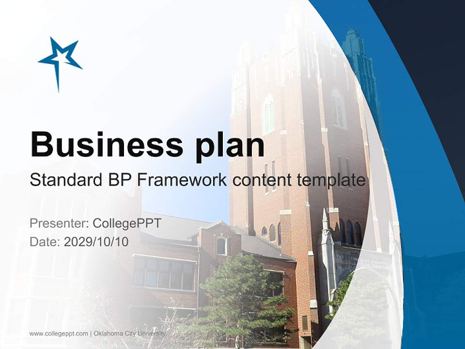 Oklahoma City University Competition/Entrepreneurship Contest PPT Template4:3 ratio PPT effect preview image9