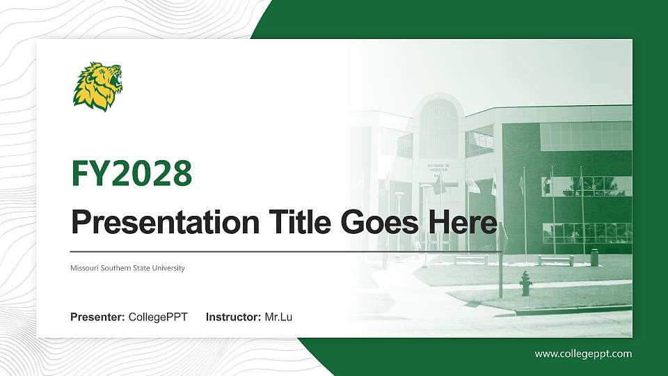 Missouri Southern State University Academic Presentation/Research Findings Report PPT Template16:9 ratio PPT effect preview image