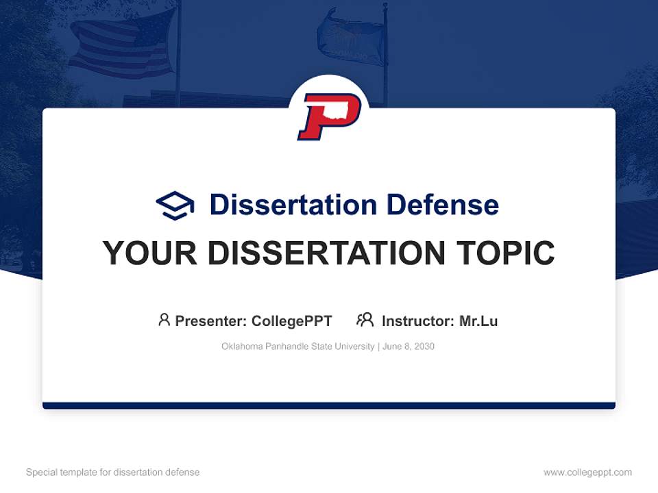 Oklahoma Panhandle State University Graduation Thesis Defense PPT Template4:3 ratio PPT effect preview image7
