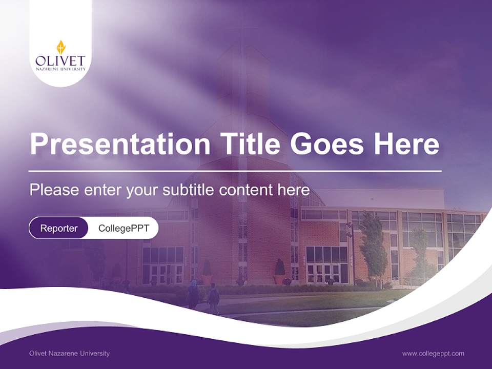 Olivet Nazarene University Lecture Sharing and Networking Event PPT Template4:3 ratio PPT effect preview image4