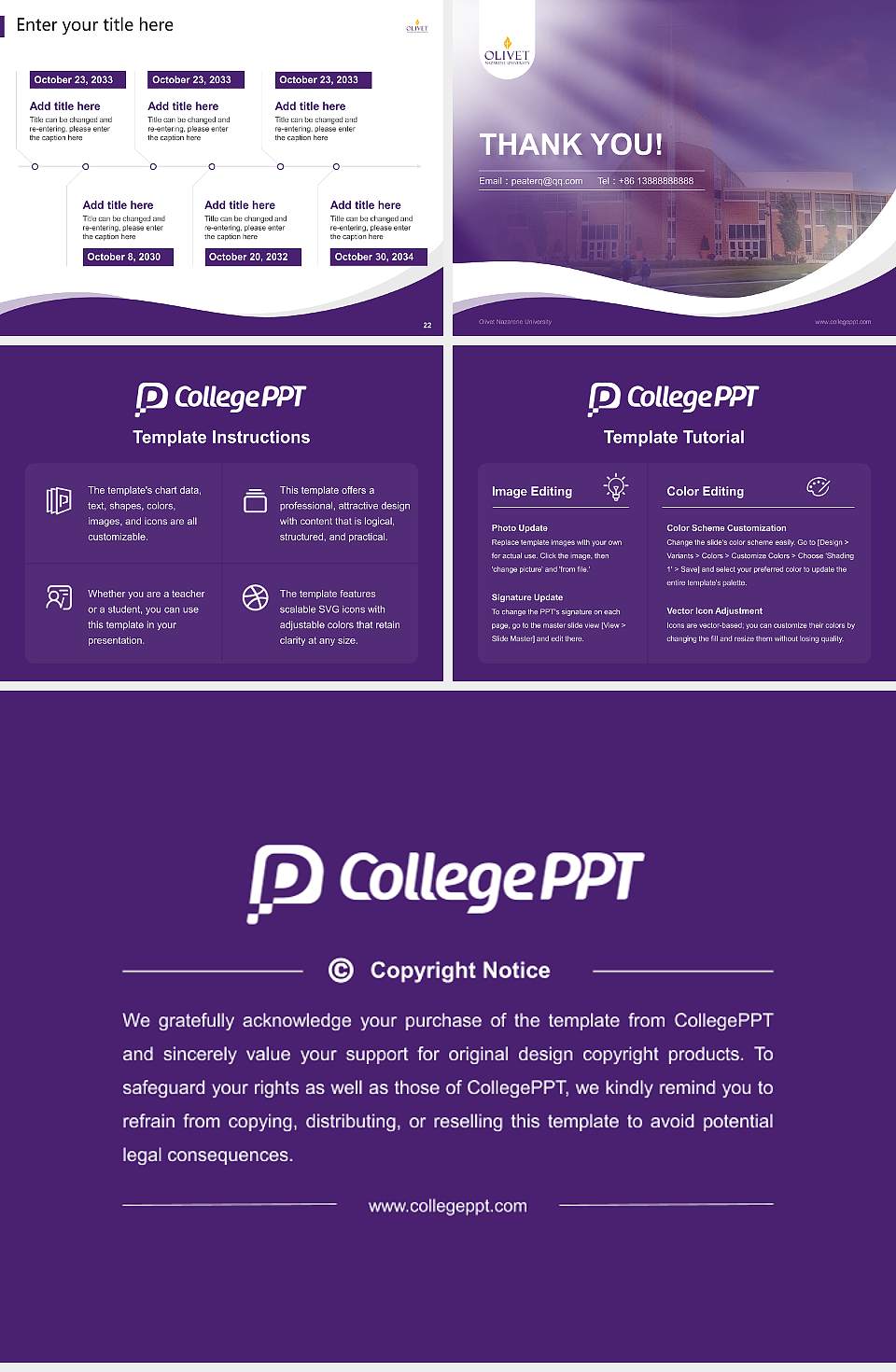 Olivet Nazarene University Lecture Sharing and Networking Event PPT Template4:3 ratio PPT effect preview image4