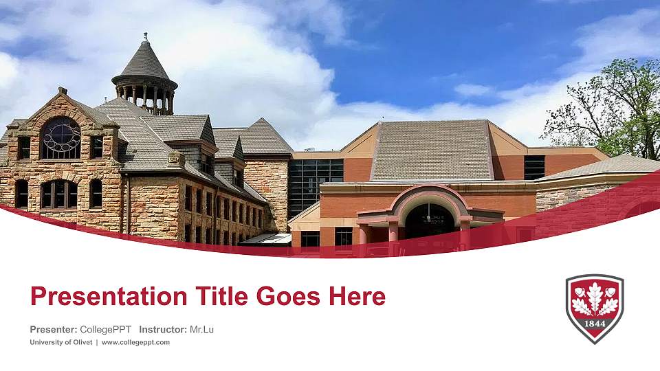 University of Olivet Course/Courseware Creation PPT Template16:9 ratio PPT effect preview image