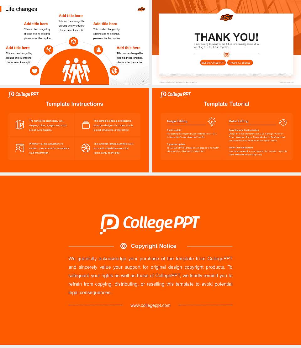 Oklahoma State University Center for Health Sciences National Scholarship Defense PPT Template16:9 ratio PPT effect preview image4