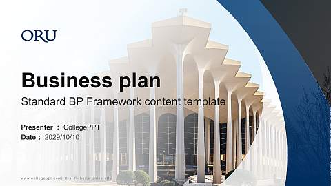 Oral Roberts University Competition/Entrepreneurship Contest PPT Template