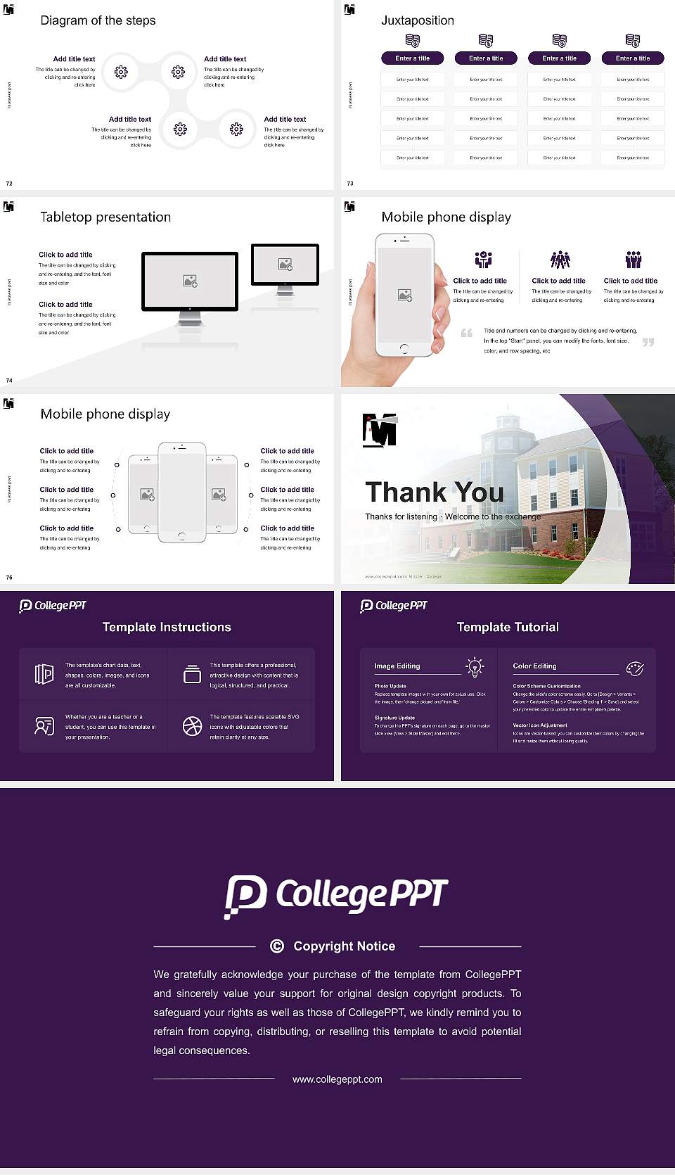 Mitchell College Competition/Entrepreneurship Contest PPT Template16:9 ratio PPT effect preview image9