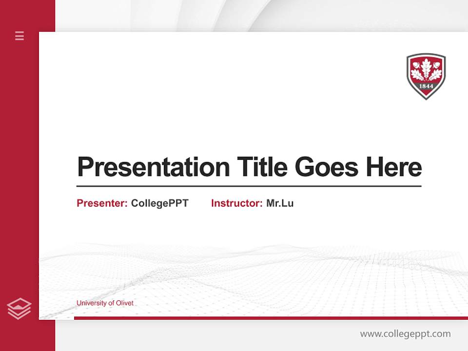 University of Olivet Thesis Proposal/Graduation Defense PPT Template4:3 ratio PPT effect preview image5