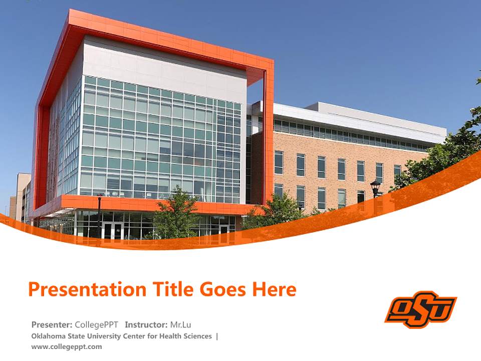Oklahoma State University Center for Health Sciences Course/Courseware Creation PPT Template4:3 ratio PPT effect preview image5