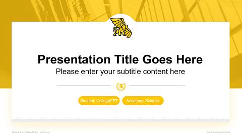 Missouri Western State University National Scholarship Defense PPT Template