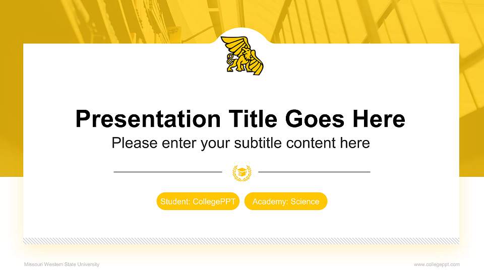 Missouri Western State University National Scholarship Defense PPT Template16:9 ratio PPT effect preview image