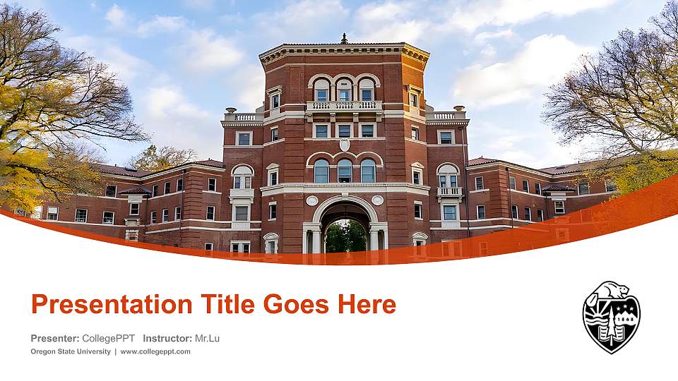 Oregon State University Course/Courseware Creation PPT Template16:9 ratio PPT effect preview image