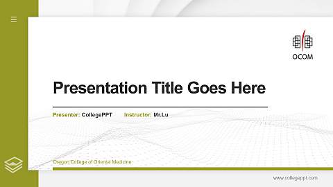 Oregon College of Oriental Medicine Thesis Proposal/Graduation Defense PPT Template