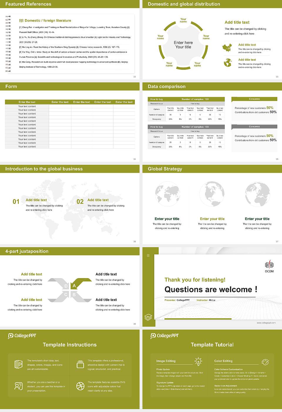 Oregon College of Oriental Medicine Thesis Proposal/Graduation Defense PPT Template16:9 ratio PPT effect preview image4