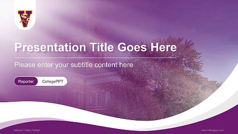 Missouri Valley College Lecture Sharing and Networking Event PPT Template